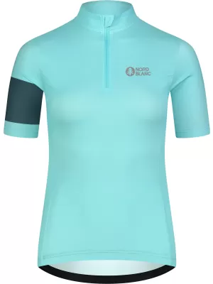 Tricou de ciclism pentru femei NORDBLANC ENTHUSIAST NBSLF8084 ALBASTRU