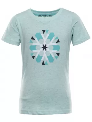Tricou cu pete pentru copii ALPINE PRO REJO 3 VARIANTA PC ALBASTRU DESCHIS