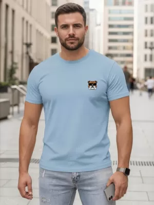 Tricou pentru bărbați DSTREET NX0125R-SK ALBASTRU DESCHIS
