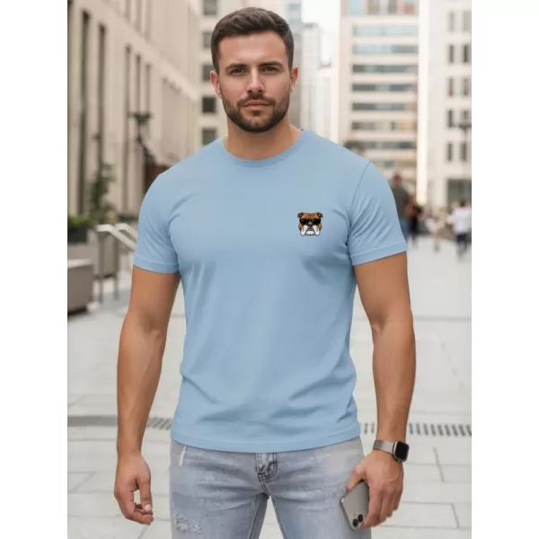 Tricou pentru bărbați DSTREET NX0125R-SK ALBASTRU DESCHIS 