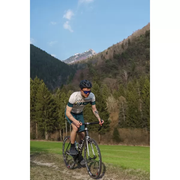  Tricou de ciclism pentru bărbați NORDBLANC STEER NBSMF8080 BEJ 