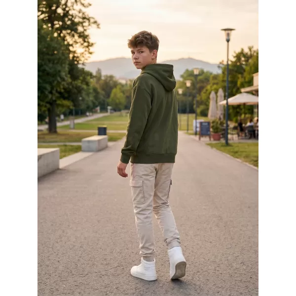  Hanorac pentru copii MALFINI CHILL 423 MILITAR 