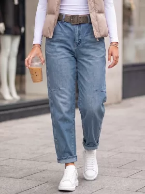 Pantaloni de dama DSTREET UY3123 ALBASTRU