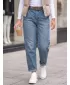 Pantaloni de dama DSTREET UY3123 ALBASTRU