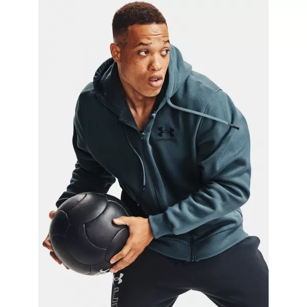  Hanorac pentru bărbați UNDER ARMOUR RIVAL FLEECE AMP FZ HD 1357113-467 ALBASTRU 