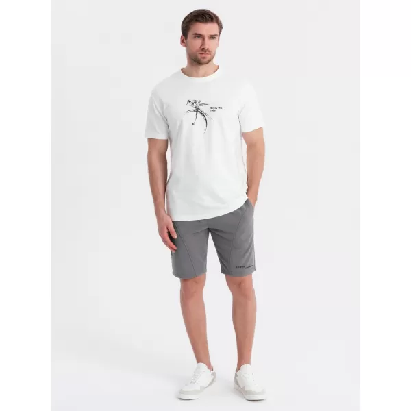  Set de pantaloni scurți pentru bărbați OMBRE Z127 ALBASTRU DESCHIS/GRI 