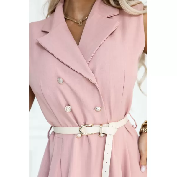  Rochie NUMOCO 596-6 ROZ PUDRA 