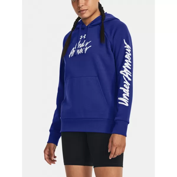  Hanorac de dama UNDER ARMOUR UA RIVAL FLEECE GRAPHIC HDY 1379609-400 ALBASTRU 