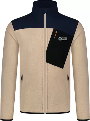 Hanorac ușor pentru bărbați din fleece NORDBLANC CRACKLE NBSFM8373 BEJ