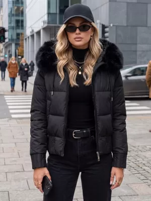 Geaca de dama DSTREET TY5828 NEGRU