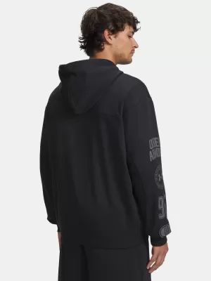 Hanorac pentru bărbați UNDER ARMOUR UA RIVAL LW GRAPHIC FZ 6014687-001 NEGRU
