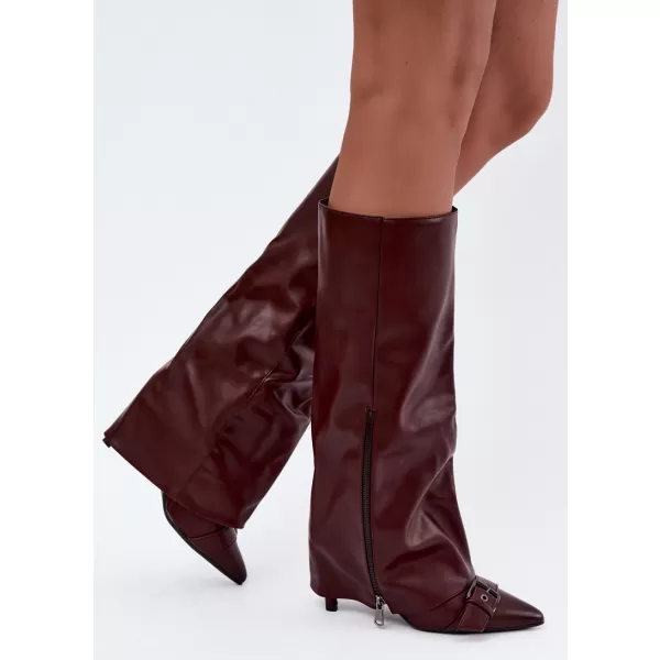  Cizme de dama BOTO 9386 WINE RED ROȘU VIN 
