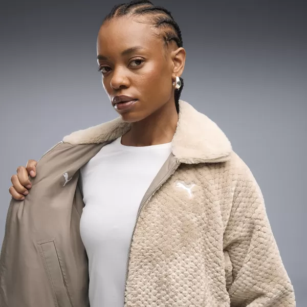  Geaca de dama PUMA REVERSIBLE BLOUSON HIGH LOFT LINING JACK 69456681 GRI ȘOARECE 