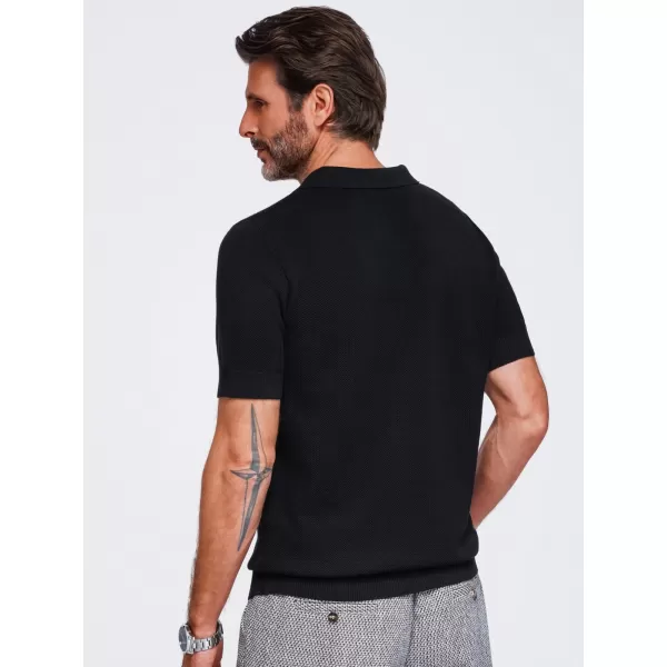  Tricou polo pentru bărbați OMBRE OM-POSS-0178 NEGRU 