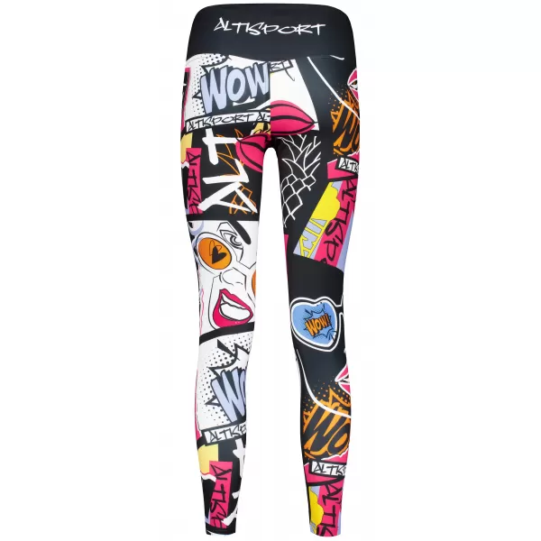  Jambiere funcționale lungi premium pentru femei (dimensiuni noi) ALTISPORT VOJ/ALW041LEG05 NEGRU 
