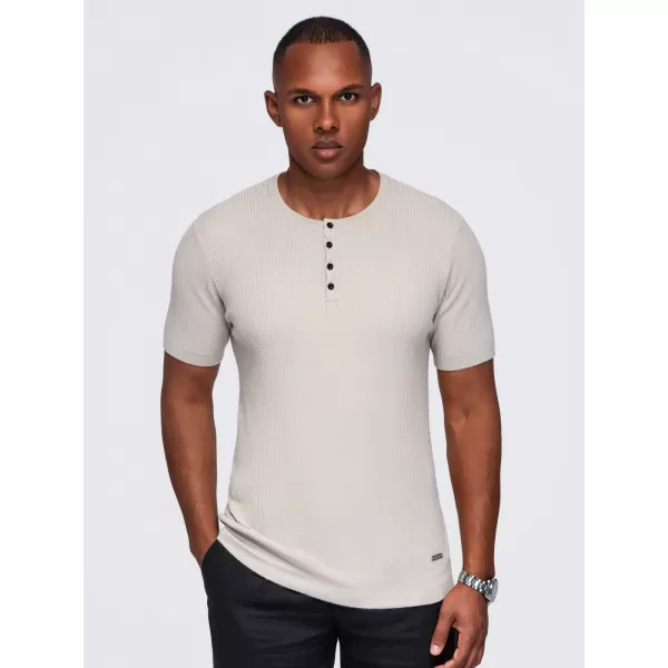  Tricou pentru bărbați OMBRE OM-TSCT-0304 GRI DESCHIS 