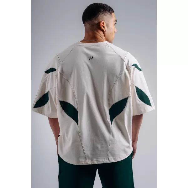  Tricou supradimensionat cu capac pompă NEBBIA PRIMAL 871 CREMĂ 