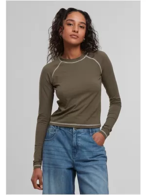 Tricou de damă URBAN CLASSICS TB7730 MĂSLINE