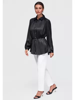 Cămașă de damă OMBRE OW-SH-E0071 NEGRU