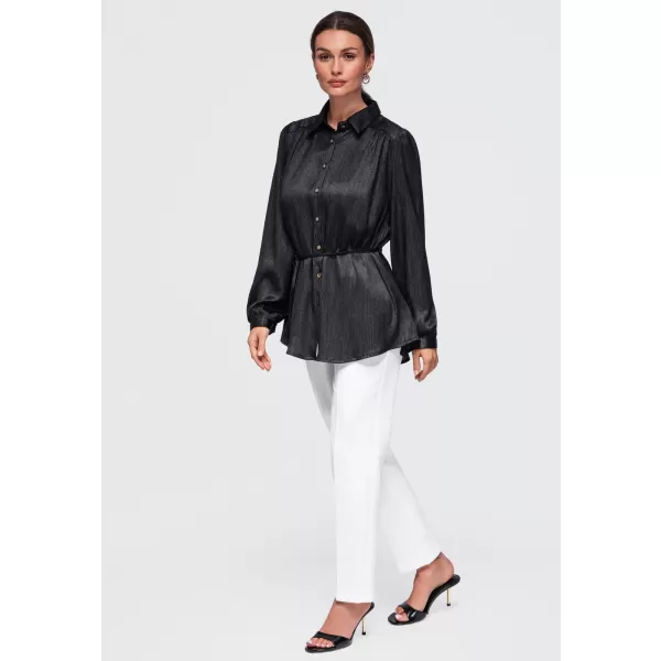  Cămașă de damă OMBRE OW-SH-E0071 NEGRU 