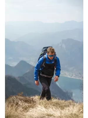 Jachetă softshell impermeabilă pentru bărbați NORDBLANC EXPEDITIOUS NBSSM8323 ALBASTRU