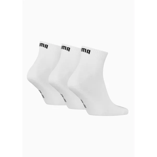  Șosete PUMA UNISEX QUARTER PLAIN 3P 93858909 ALB 