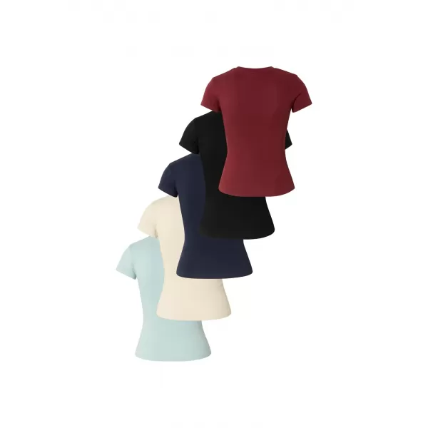  Tricou de dama URBAN CLASSICS TB8569C-23656 NEGRU/ROȘU CĂRĂMIDĂ ÎNCHIS/ALBASTRU DEZACTIVAT/NISIP ALB/BLEUMARIN LA MIEZUL NOPȚII 
