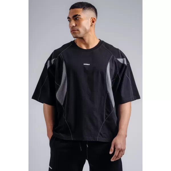  Tricou supradimensionat cu capac pompă NEBBIA PRIMAL 871 NEGRU 