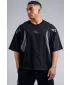 Tricou supradimensionat cu capac pompă NEBBIA PRIMAL 871 NEGRU