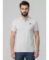 Tricou pentru bărbați cu guler 4F WMM00TPTSM0771 MELANGE GRI DESCHIS RECE
