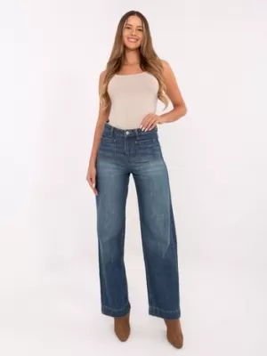 Pantaloni de dama SUBLEVEL D80018BB62456D285 ALBASTRU ÎNCHIS