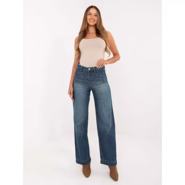  Pantaloni de dama SUBLEVEL D80018BB62456D285 ALBASTRU ÎNCHIS 