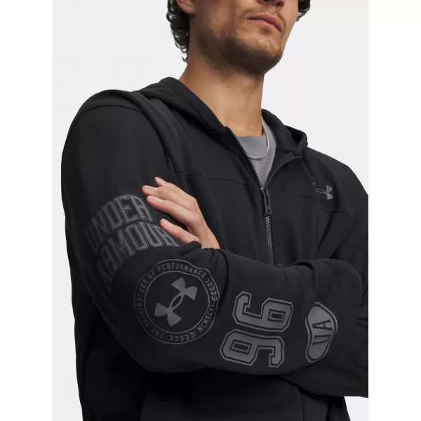  Hanorac pentru bărbați UNDER ARMOUR UA RIVAL LW GRAPHIC FZ 6014687-001 NEGRU 