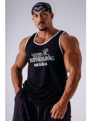 Maiouri pentru bărbați NEBBIA OLYMPIA MUSCLE BACK STRINGER 948 NEGRU