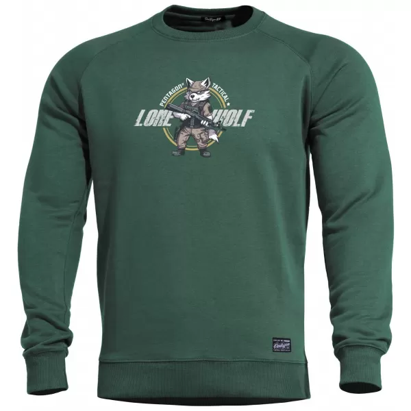  Hanorac pentru bărbați PENTAGON HAWK SWEATER LONE WOLF K09019-LO SPRINGBOK VERDE 