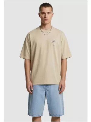 Tricou pentru bărbați URBAN CLASSICS TB8756 ALB/NISIP