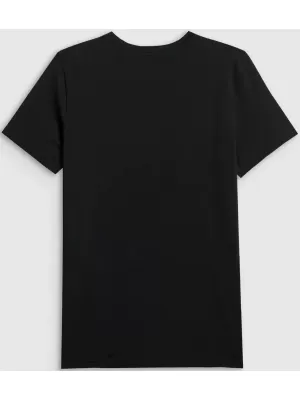 Tricou pentru bărbați 4F WAW25TTSHM2401 NEGRU ADÂNC