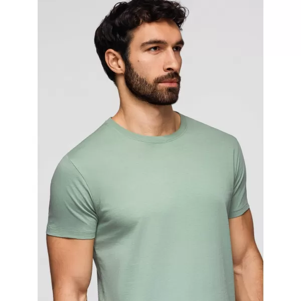  Tricou pentru bărbați OMBRE OM-TSBS-0268 GRI-VERDE/ALB/BEJ 