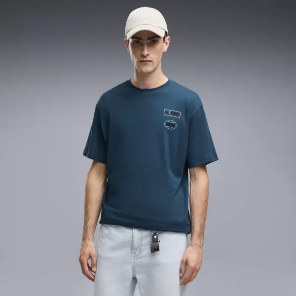  Tricou pentru bărbați PUMA GRAPHICS RELAXED STACKED TEE 69436836 BENZINĂ LA MIEZUL NOPȚII 