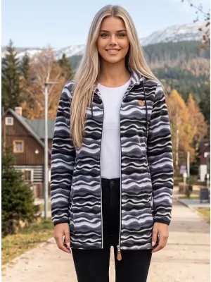 Hanorac de damă din fleece ALTISPORT ILANI NEGRU