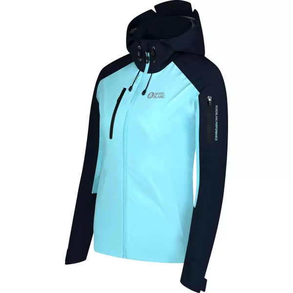  Jachetă impermeabilă pentru femei NORDBLANC HEYDAY NBSJL8316 ALBASTRU DESCHIS 