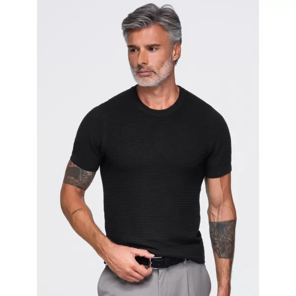  Tricou pentru bărbați OMBRE OM-TSCT-0303 NEGRU 