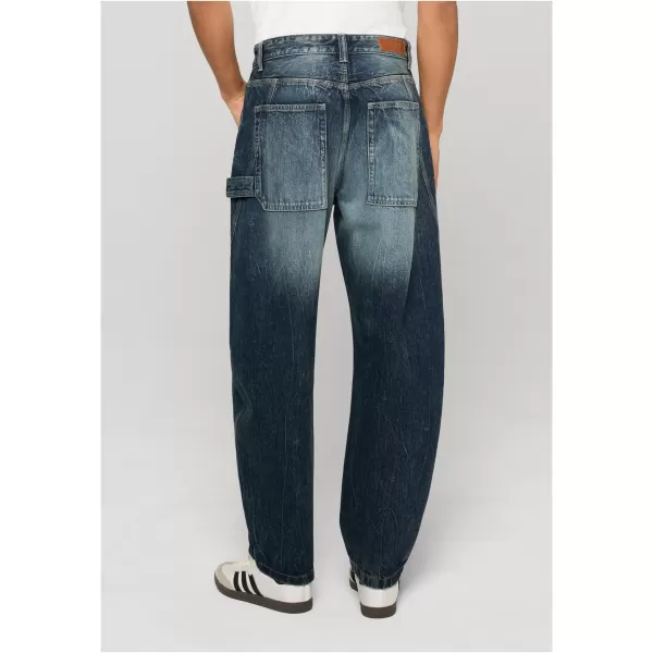  Pantaloni pentru bărbați URBAN CLASSICS TB8057 MARMURĂ ALBASTRU ÎNCHIS SPĂLAT 