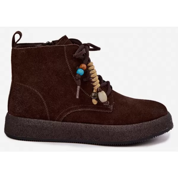  Botine de dama ARTIKER 59C1133 NUANȚE DE MARO ȘI BEJ 