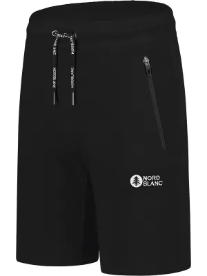 Pantaloni scurți din bumbac pentru bărbați NORDBLANC RELAXEDFIT NBSPM8254 NEGRU