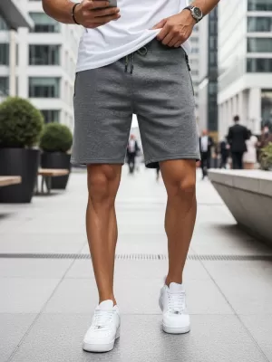 Pantaloni scurți pentru bărbați DSTREET SX2280 GRI ÎNCHIS