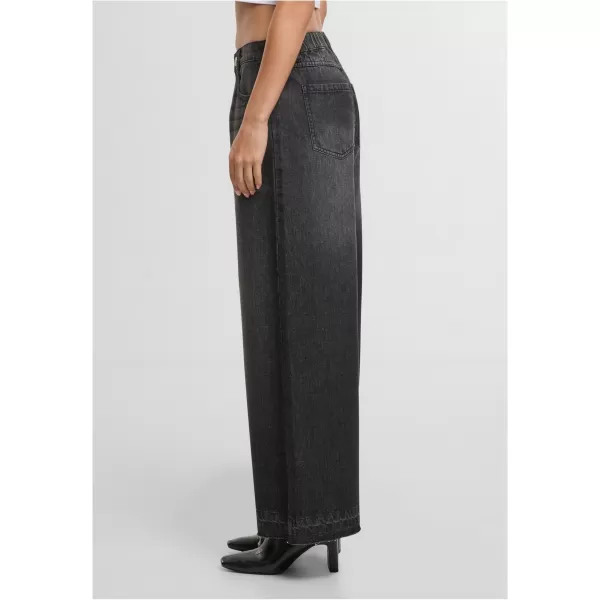  Pantaloni de dama URBAN CLASSICS TB7712 NEGRU SPALAT 