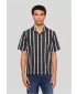 Cămașă pentru bărbați URBAN CLASSICS TB8429-00826 NEGRU/ALB
