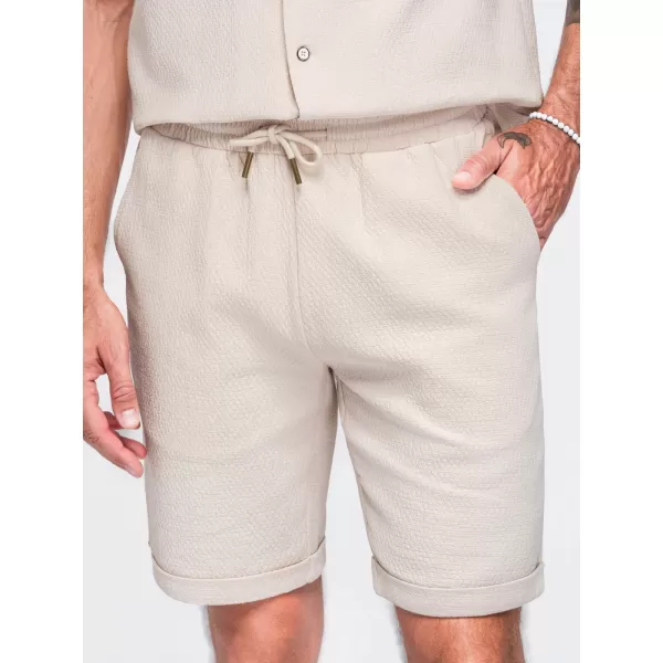  Pantaloni scurți pentru bărbați OMBRE OM-SRCS-0207 CREMĂ 
