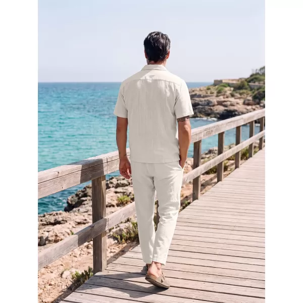  Pantaloni pentru bărbați OMBRE OM-PACP-0312 CREMĂ 